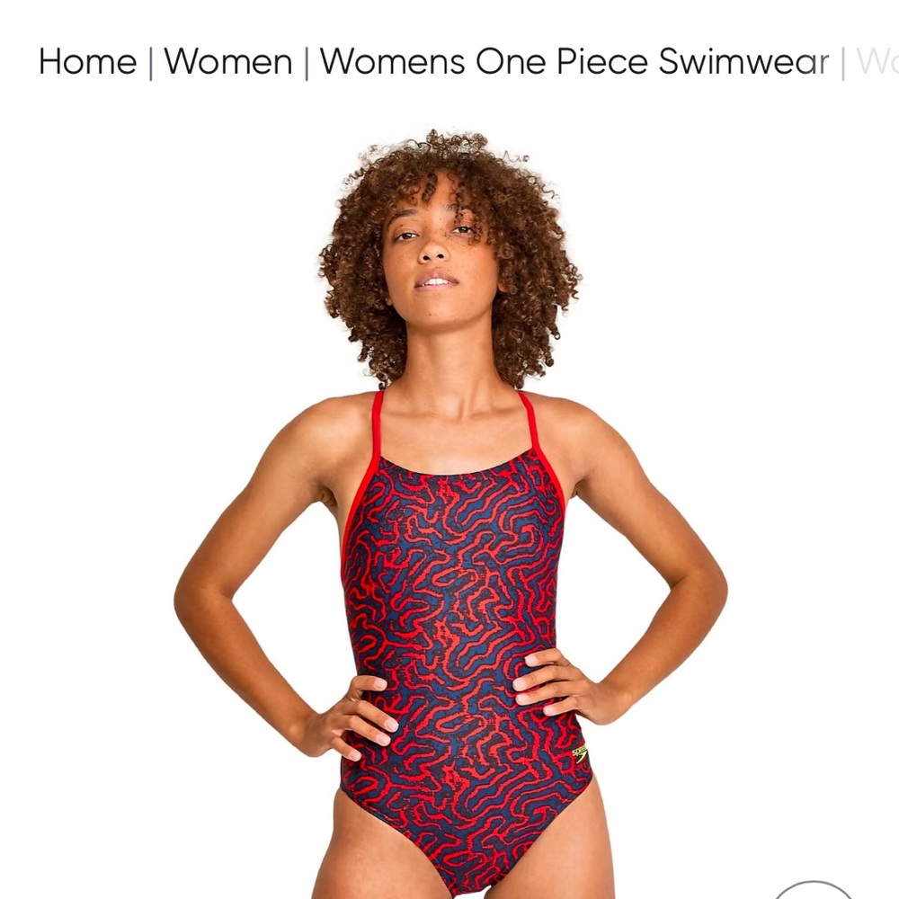 Speedo One-Piece Swimsuit for Women Race Fly Maze